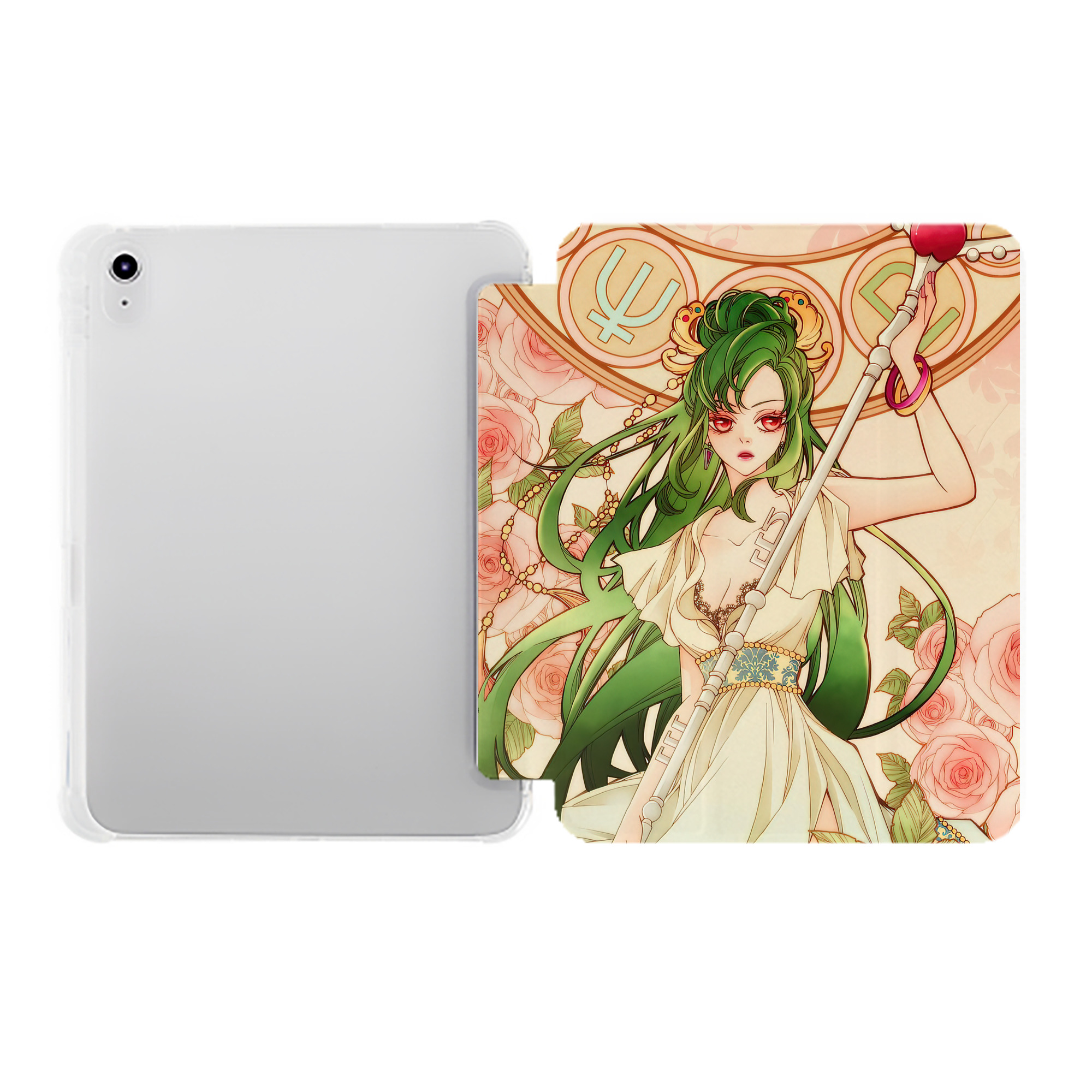 （画像用） 美少女戦士セーラームーン Sailor Moon IPad ケース ペン収納付き 三つ折りスタンド PUレザー×シリコン 対応機種9.5/10.5/10.9インチ